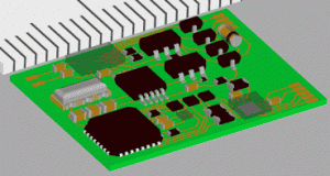 Beispiel: Hochminiaturisiertes µC-Modul mit Flip chip-Bauteilen, verschiedenen MLF und µBGA sowie diskreten Bauteilen, Baugröße 0201